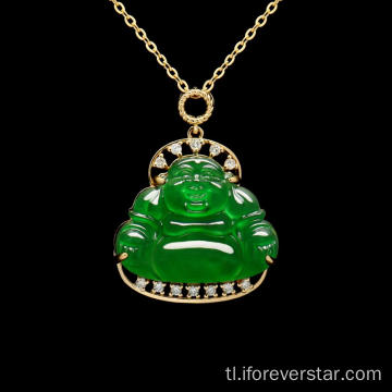 Jade Laughing Buddha Pendant Chinese Classical